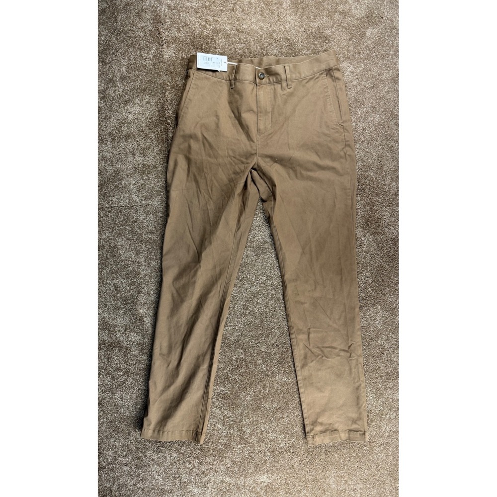 Free Fly Anchor Chino Pant Otter Brown 33x32 Mens Straight Leg Bamboo Cotton NEW